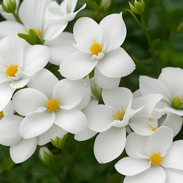 белые лепестковые цветы