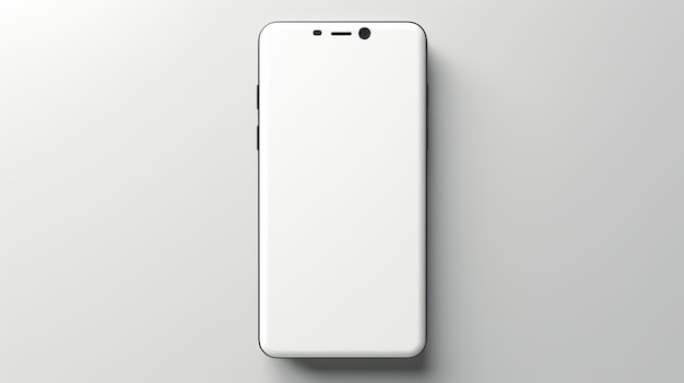 A white phone with a camera on the back and the back of it