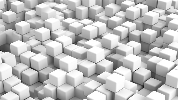 Photo white photo isometric cubes seamless pattern 3d render cubes background a professional photography should use a high quality generative ai