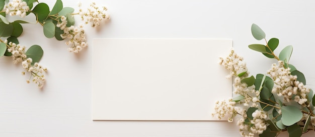 a white piece of paper with flowers on it