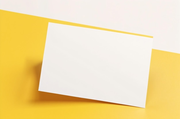 A white piece of paper with a yellow background