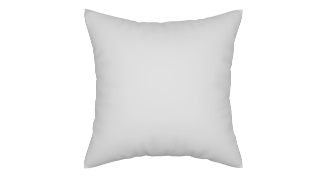 White pillow case on white background,Isolated on white background.,3d rendering