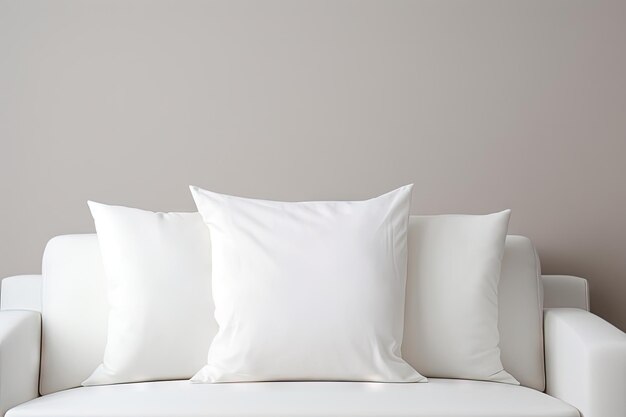 Foto cuscino bianco sul divano