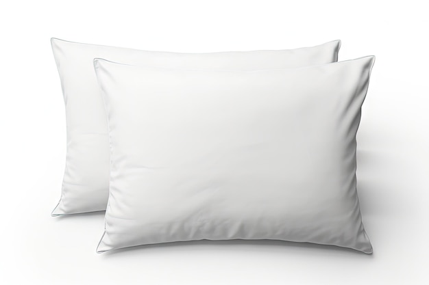 White pillow isolated with clipping path for bedding mockup design