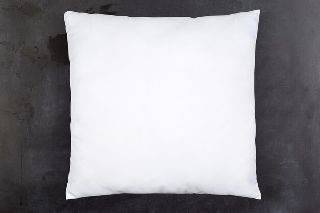 White Pillow Mockup on Retro Chalkboard Background