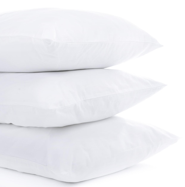 White pillows isolated on white