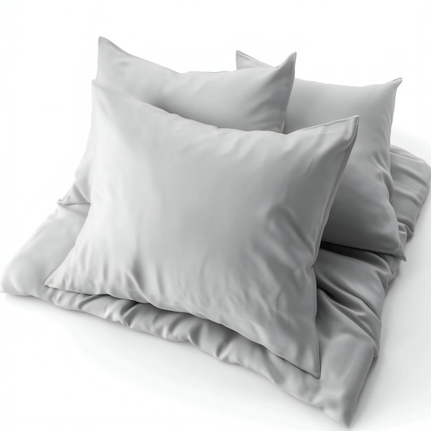 White pillows on a white background