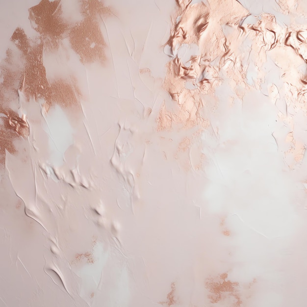 White and pink background with some copper paint