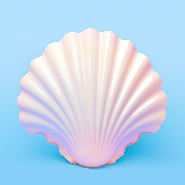 A white and pink shell