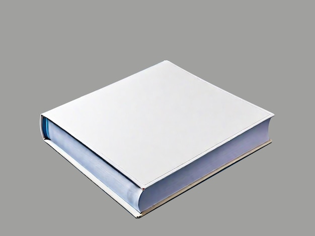 Белый простой макет обложки книги с серым фоном