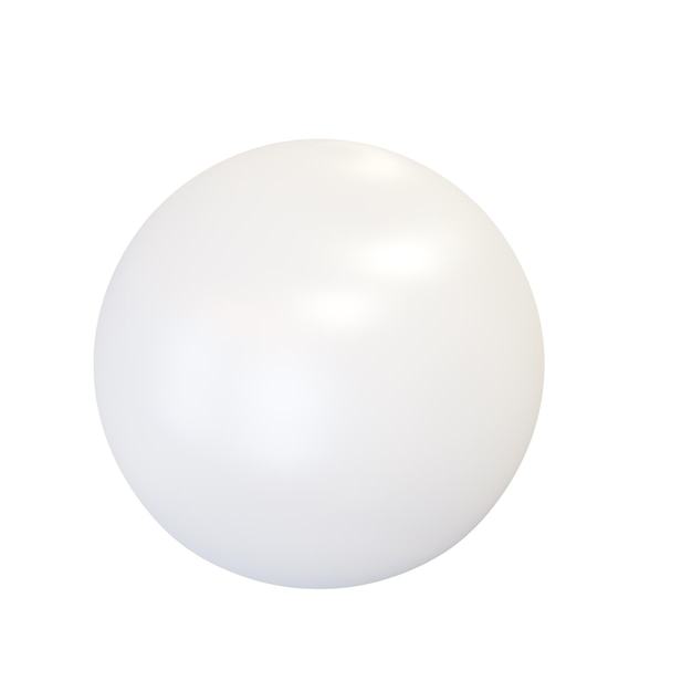 White plastic ball 3d render