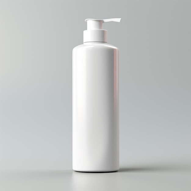 White plastic bottle for cosmetic