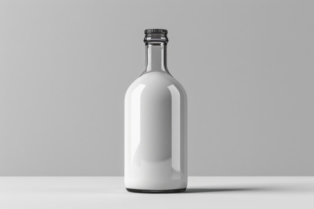 white plastic bottle mockup ai generated