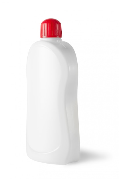 Белая пластиковая бутылка