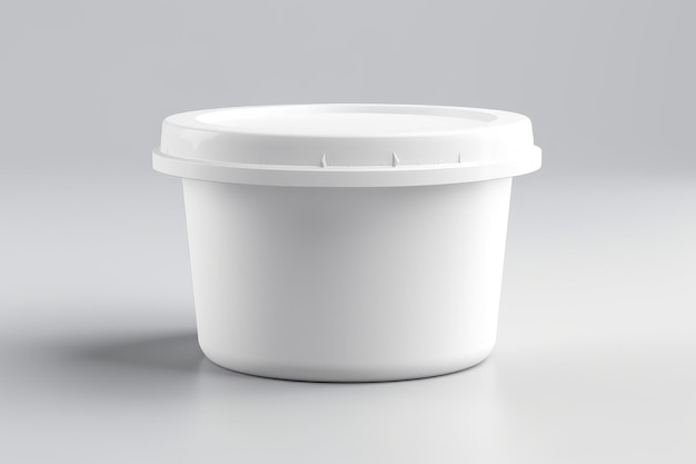 A white plastic bucket with a white lid