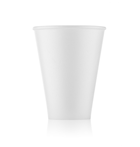 White plastic cup