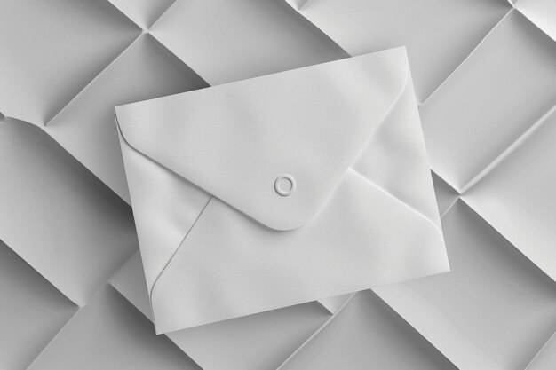 White plastic envelope packaging mockup