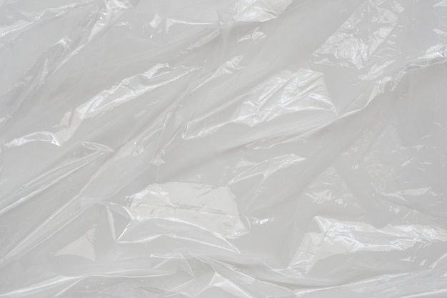 Photo white plastic film wrap texture background