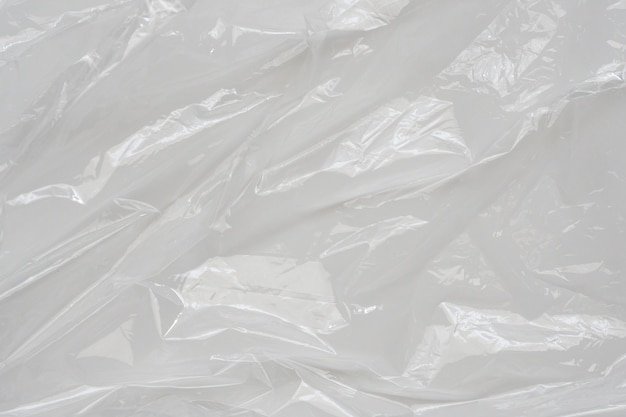 White plastic film wrap texture background