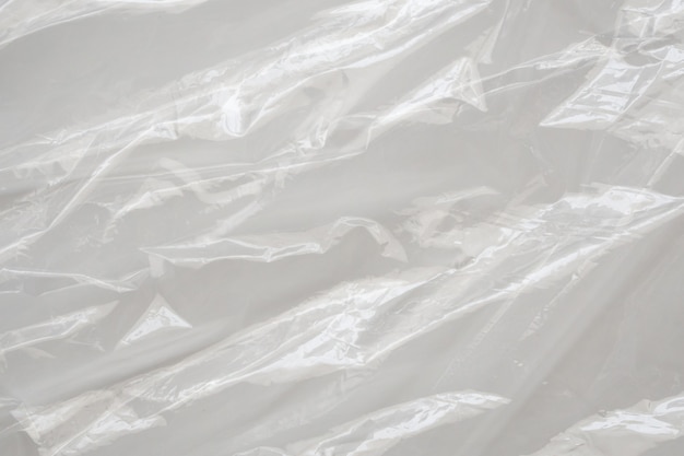 White plastic film wrap texture background