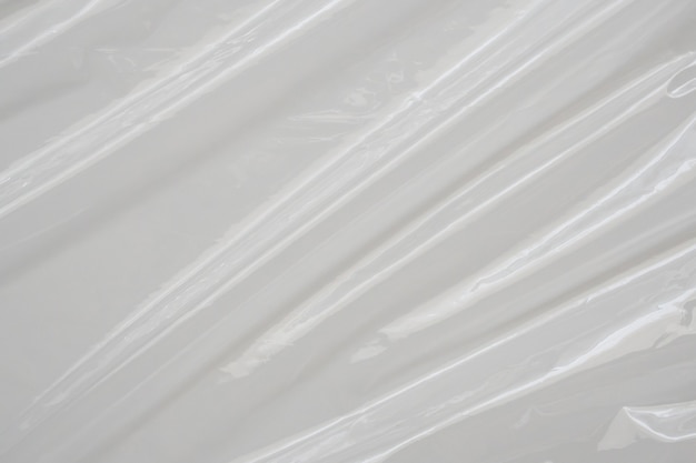 White plastic film wrap texture background