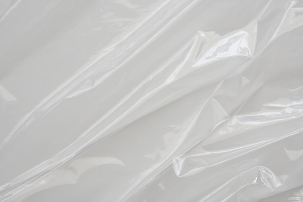 White plastic film wrap texture background