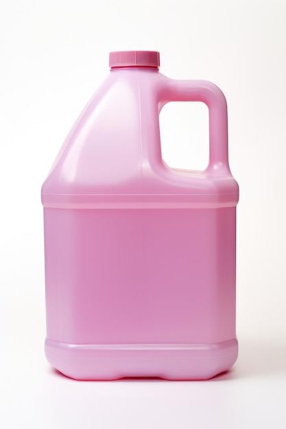 White Plastic Gallon Jug Isolated on Clean Background 1 Gallon Capacity with Handle Ideal