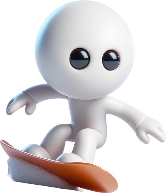 Photo a white plastic toy with black eyes and a white face