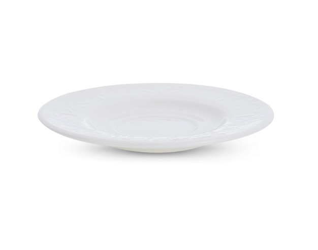 White plate ceramic isolated on white