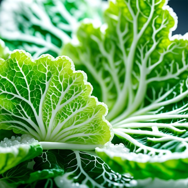 アブラナ科の野菜と葉物野菜の白いプレート浅井美樹マクロ撮影クローズ アップ