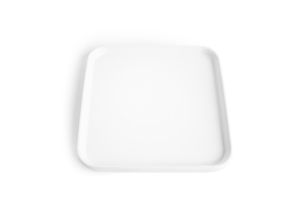 White plate is isolated on a white background. High quality photo