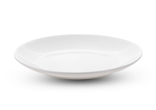 White plate isolate on white background