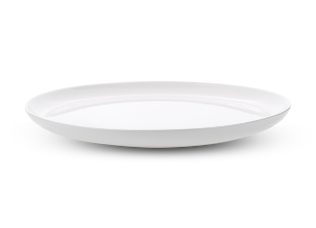 White plate isolate on white background