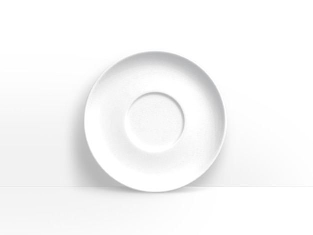 White plate isolated on white background Front view