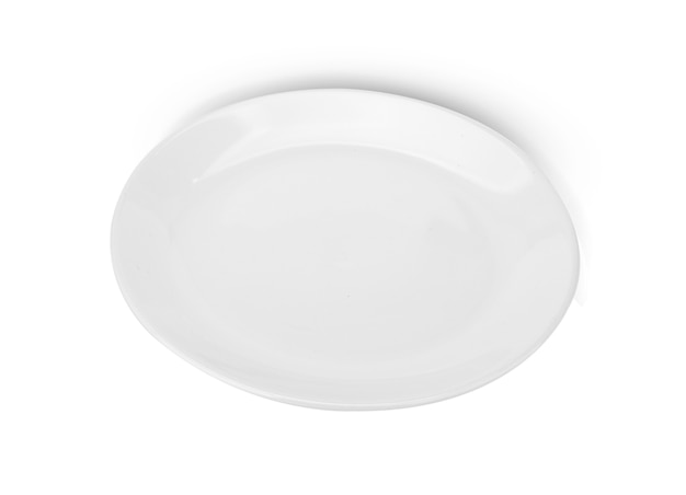 White plate isolated on white background