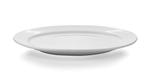 White plate isolated on white background