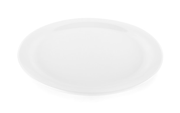 White plate isolated on white background