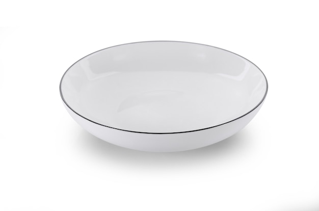 white plate isolated on white background.