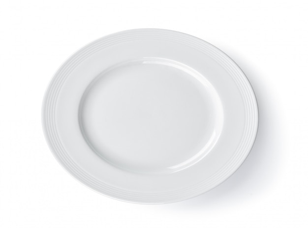 White plate isolated on white background