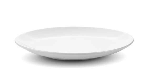 White plate isolated on white space