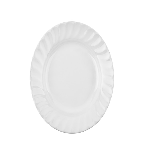 White plate isolated on white surface