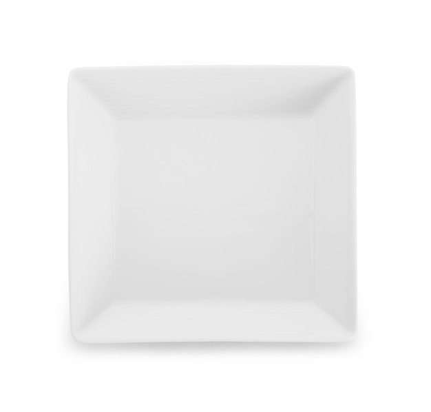 White plate isolated on white surface