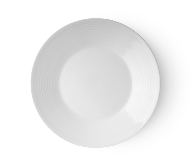 White plate isolated on white