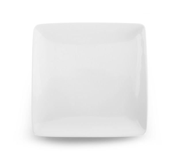 White plate isolated on white