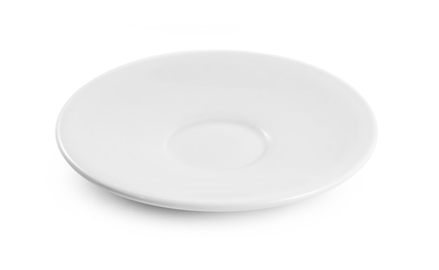 White plate isolated on white