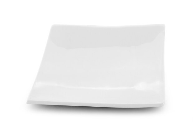 White plate isolated on white