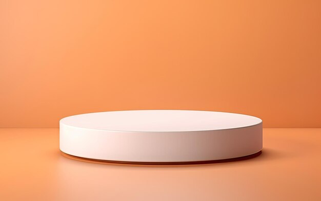 Photo a white plate on a table surface