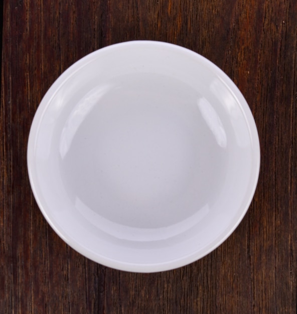 White plate on the table