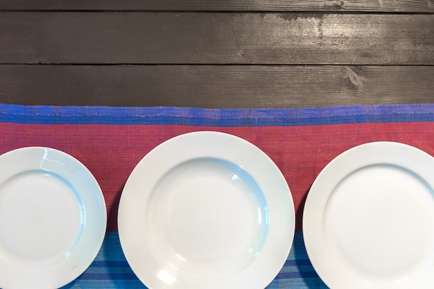 White Plate on a Tablecloth