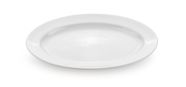 Photo white plate on white background